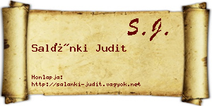 Salánki Judit névjegykártya